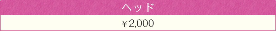 ヘッド　2000円